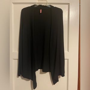 Black drapey cardigan, business casual, size M